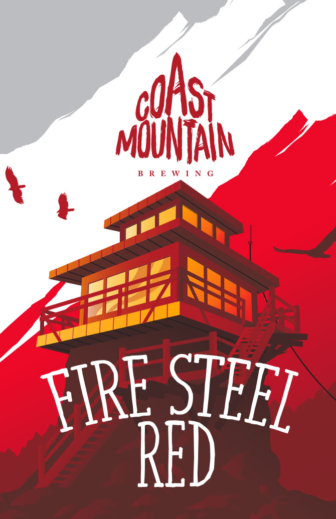 Coast Mountain Brewing Fire Steel Red Label