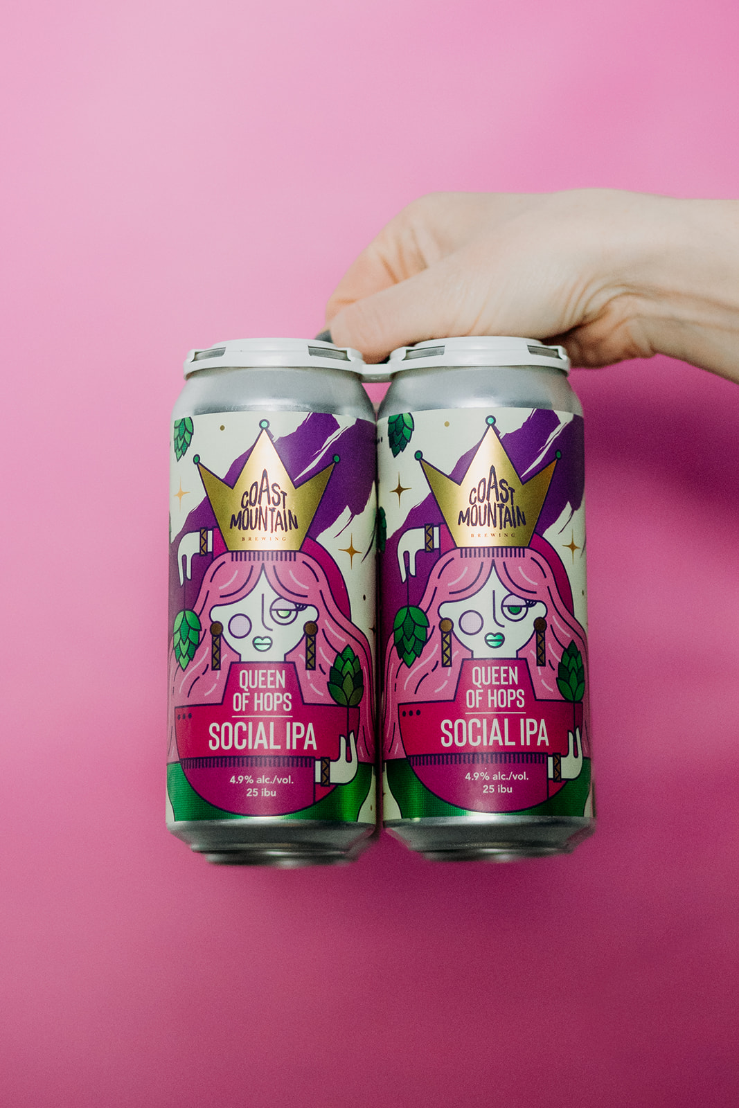 Queen of Hops, Social IPA | Coast Mountain Brewing